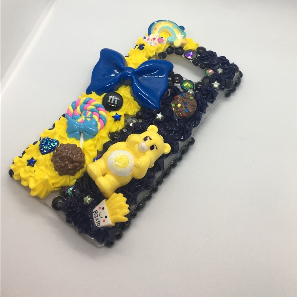 Two-Toned Yellow and Blue Handmade cellphone case